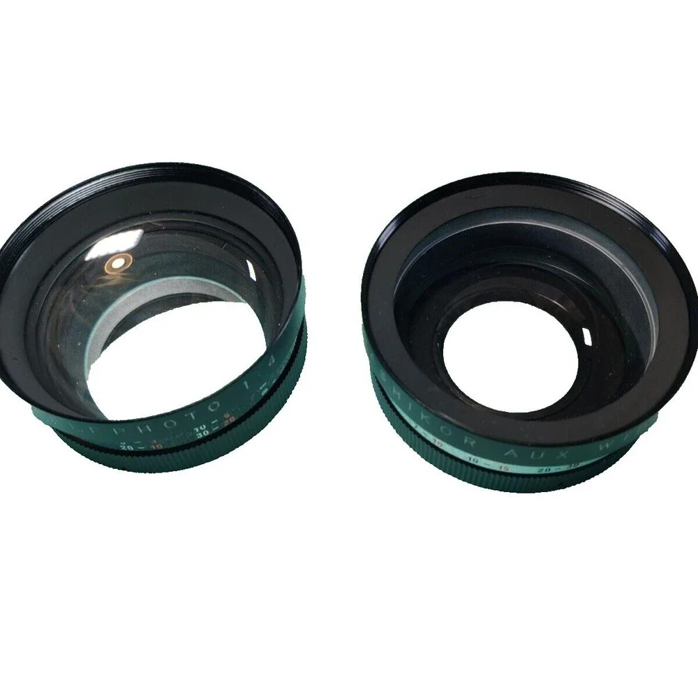 Set Of 2 Yashica Yashikor AUX Wide Angle & Telephoto 1:4 S007 & S008 Lens W/Case